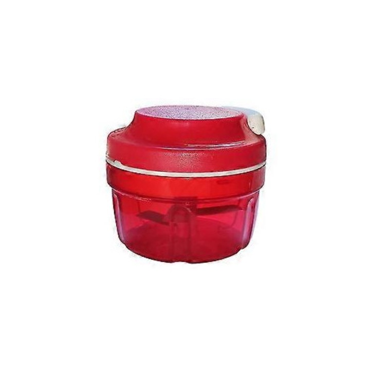 Ръчна резачка Tupperware Turbo-chef червена, резачка за лук D158, компактни размери