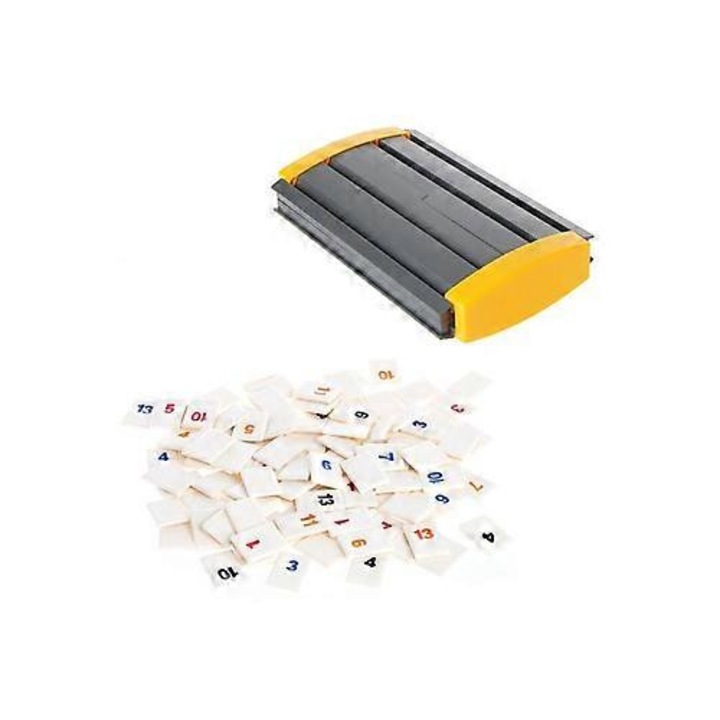 Joc de societate Mahjong Rummikub, 106 piese, pentru familie