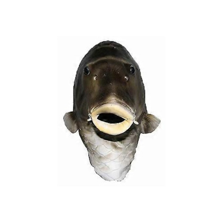 Masca de peste neagra din latex, costum de carnaval, petrecere, adult