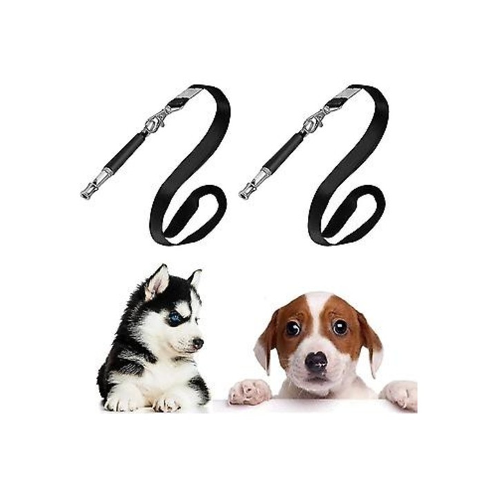 Set 2 Fluier pentru Caini, Fluier Ultrasonic, Echipament Dresaj