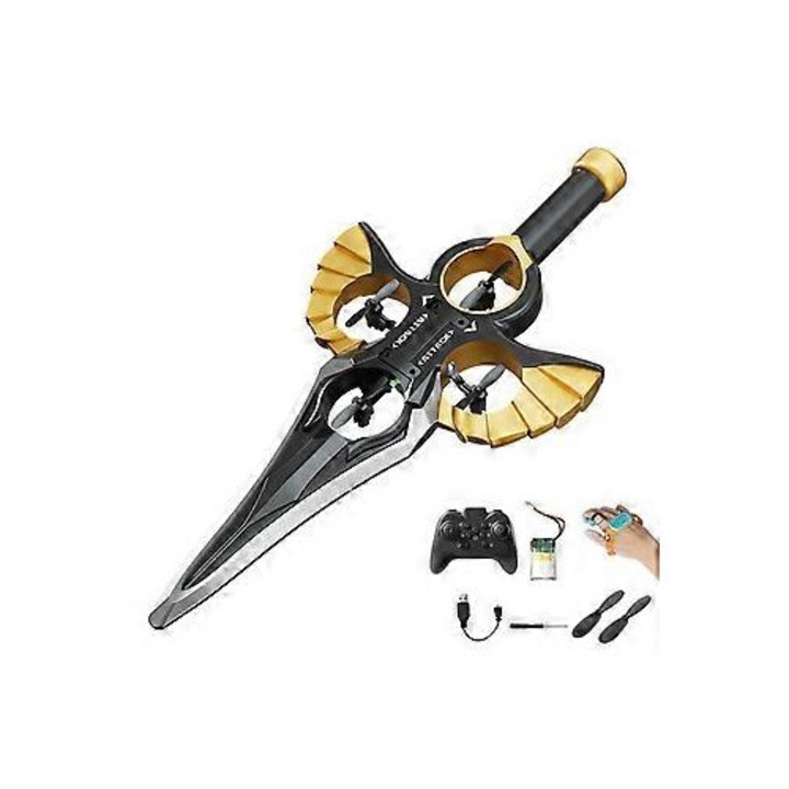 Set elicopter cu telecomanda Flying-Sword, jucarie reincarcabila cu lumini, pentru copii si adulti