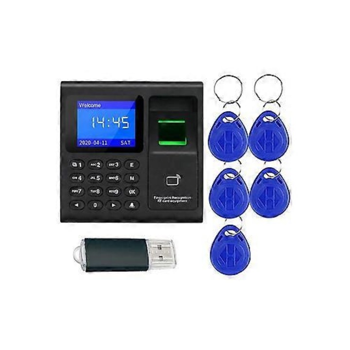 Dispozitiv de control acces, cititor amprenta, scanare RFID, PIN