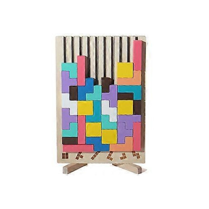 Fa kockás kirakós, inspiráló játék gyerekeknek és tinédzsereknek, születésnapi ajándék, készlet.