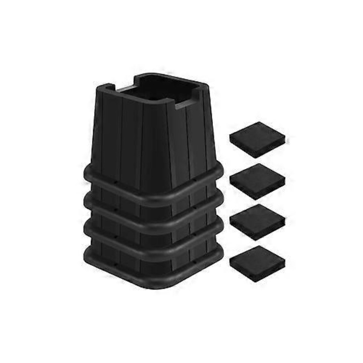 Inaltatori pentru pat, set de 4, ajustabili, suport pana la 1500 lbs, feronerie pentru mobila