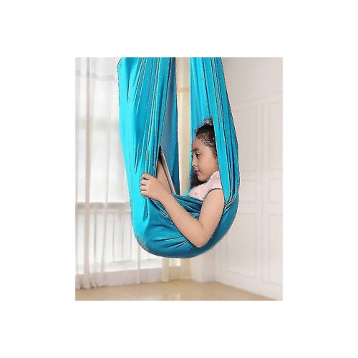 Хамак за сензорна терапия за деца, за вътрешна/външна употреба, 360 градуса, еластичен, люлка