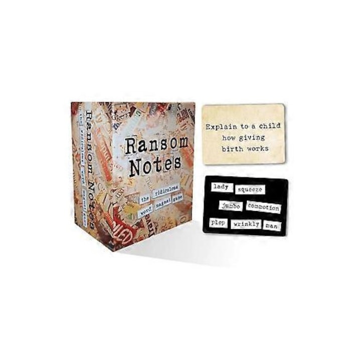 Настолна игра с бележки за откуп - игра с магнити с думи, 3+ играчи