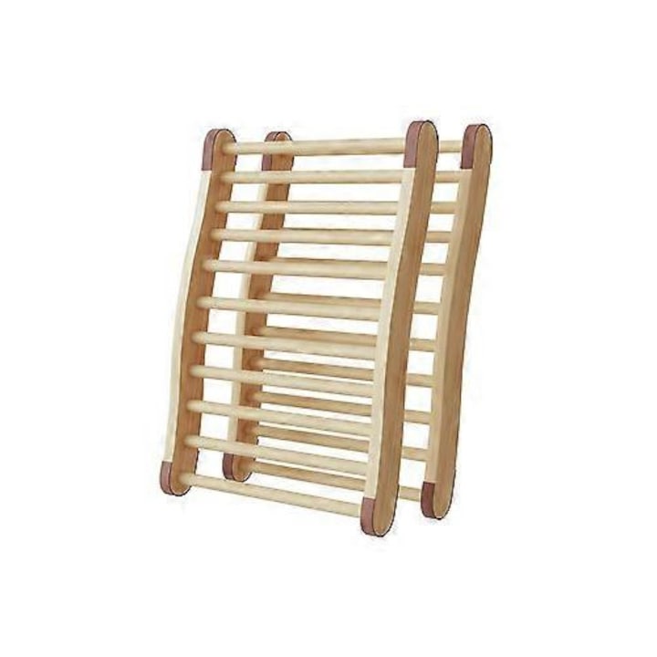 Set 2 suporturi pentru spate din lemn, accesorii sauna, ergonomic
