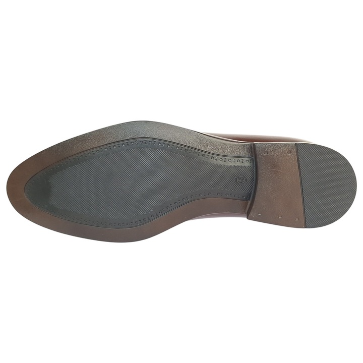 Pantofi barbati eleganti din piele naturala maro cognac - GKR200M Marimea 43