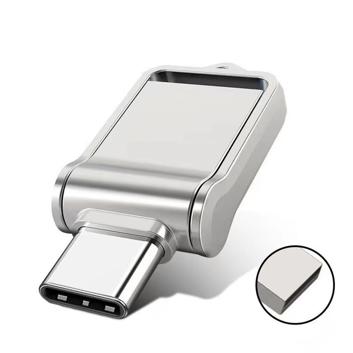 Memorie USB 2TB, dual-bay, transfer rapid, protectie virus, multicolor