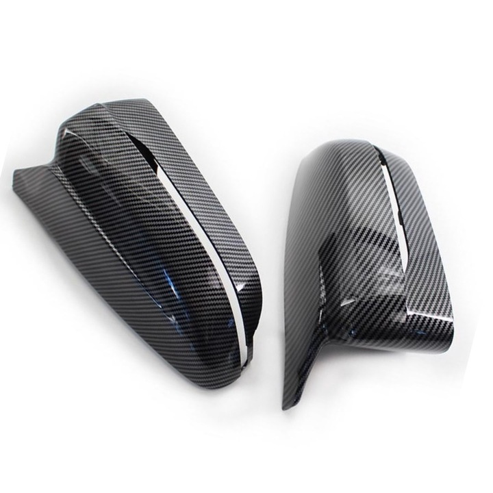 Készlet 2 visszapillantó tükörborítás BMW 3-as, 5-ös, 6-os, 7-es, 8-as sorozathoz, nem fakul könnyen, karcálló, könnyen felszerelhető, sima farok kialakítás