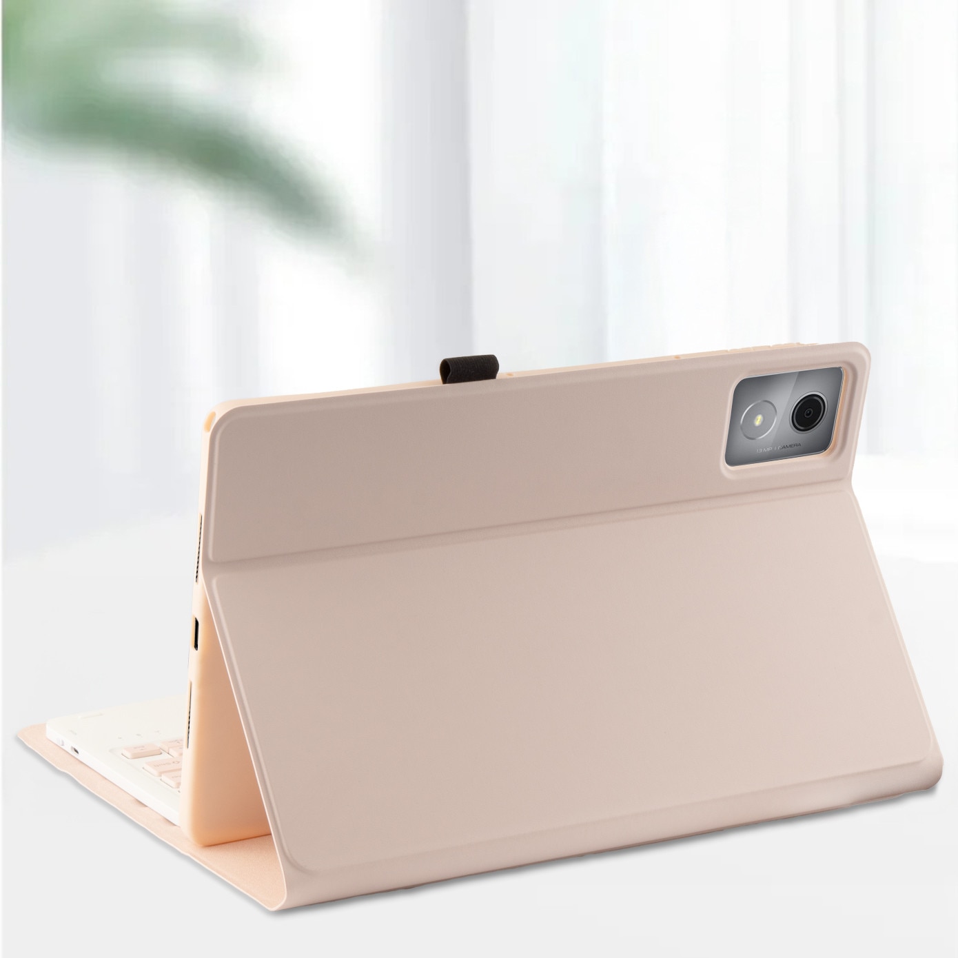 Husa 3 in 1 cu tastatura Bluetooth si touchpad pentru Lenovo Tab K11 Plus, roz, 27,5x18,3x2cm