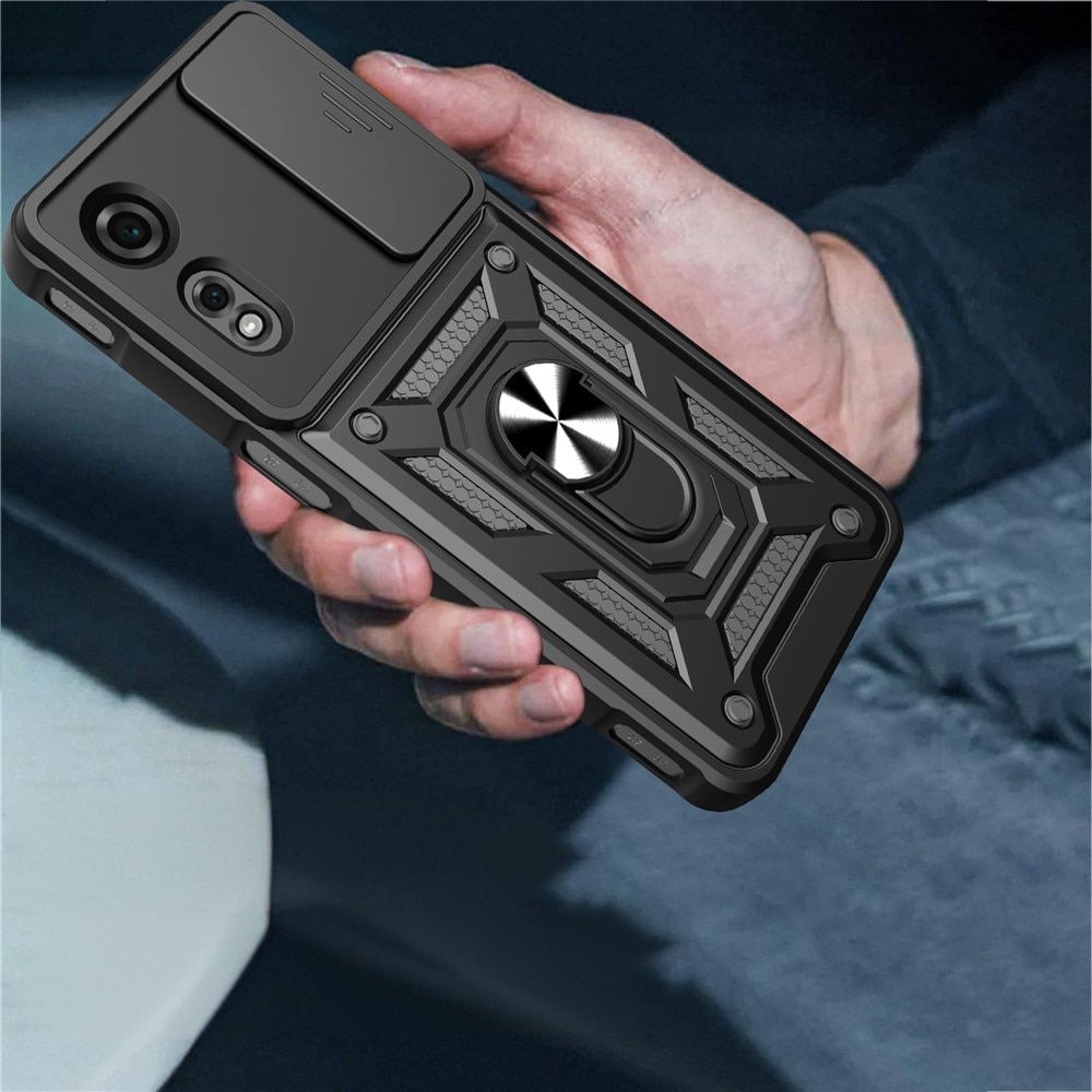 Husa telefon XGSM pentru Nubia Neo 2 5G, CamShield Slide, neagra, cu suport integrat si maner magnetic