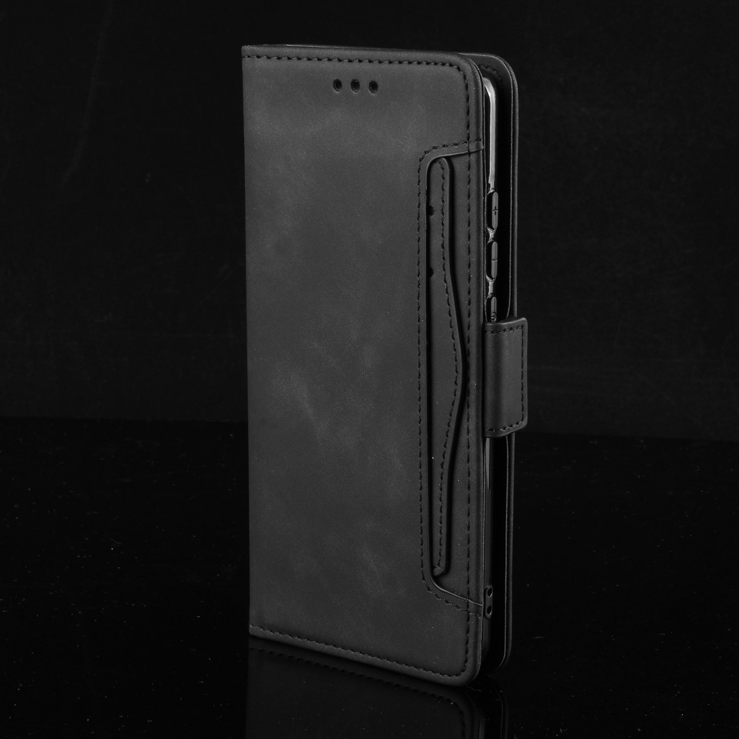 Husa flip pentru Xiaomi Redmi Note 15 Pro Plus 5G / Poco M8 Pro 5G, slot card, negru