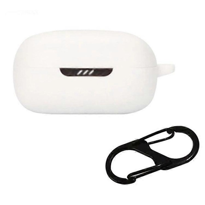 Husa din silicon pentru casti, lavabila, flexibila, alba, 67x53x35mm, compatibila cu JBL Pro 2 TWS