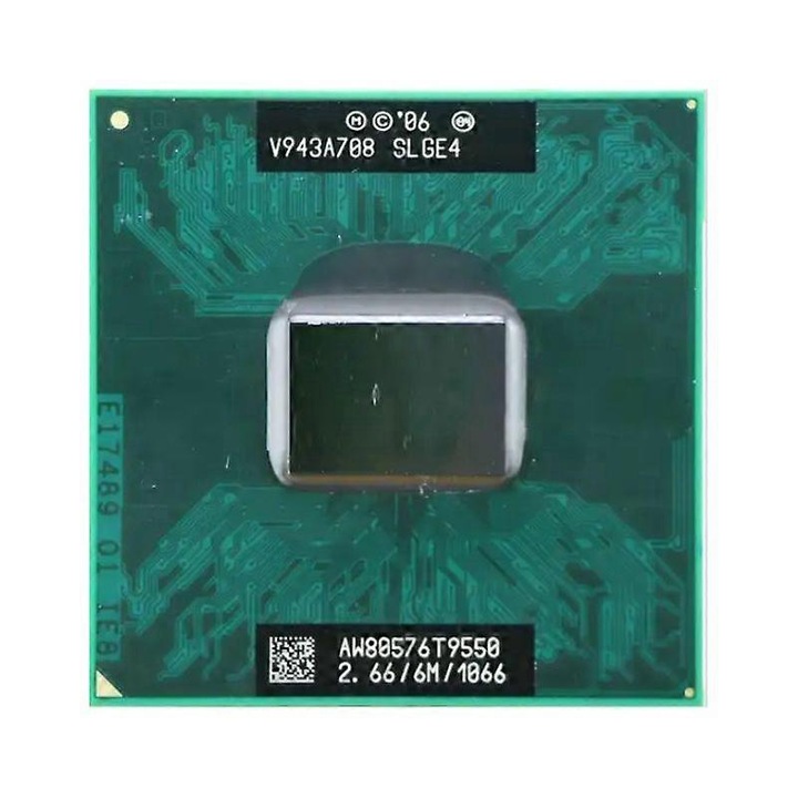 Processzor Core 2 Duo T9550, 2 mag, 2,66 GHz, 6 MB L2 gyorsítótár, 35 W