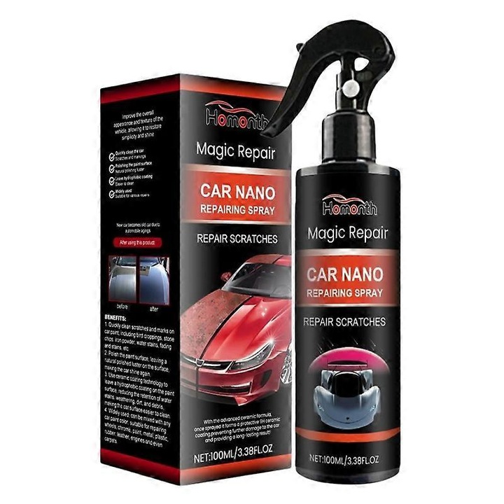 Autóbevonó szer, 100ml, gyorstisztító, vízmentes, Homonth