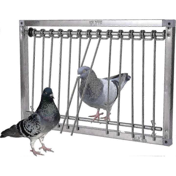 Capcana pentru pasari, 39x26cm, pentru capturarea porumbeilor, argintiu