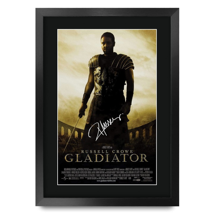 HWC Trading Gladiator Gifts Картина „Клекнал“, дигитален печат, подписана с автограф, A3