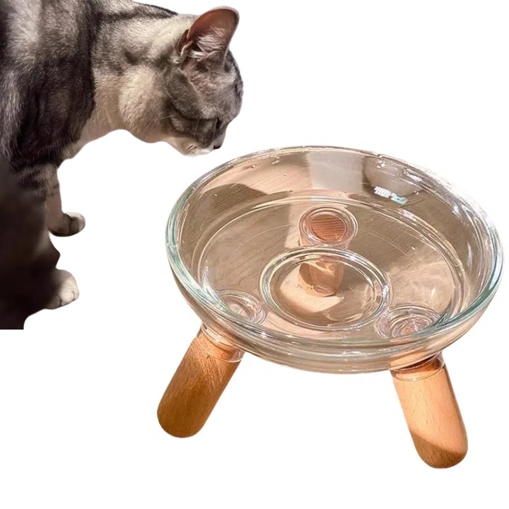 Állattálak, átlátszó, levehető tartóval, 500 ml, 8 cm