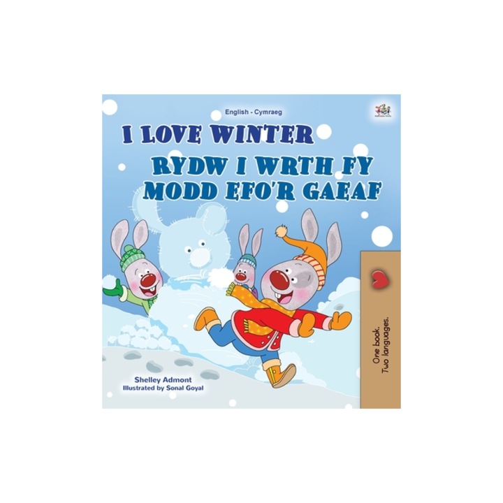 I Love Winter English Welsh Bilingual Children's Book, Shelley Admont