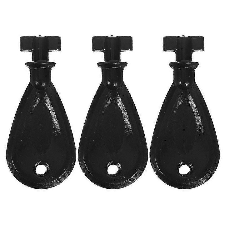 3 darab kulcs szalvétaadagolóhoz, műanyag, fekete, 5.30x2.40x1.00cm