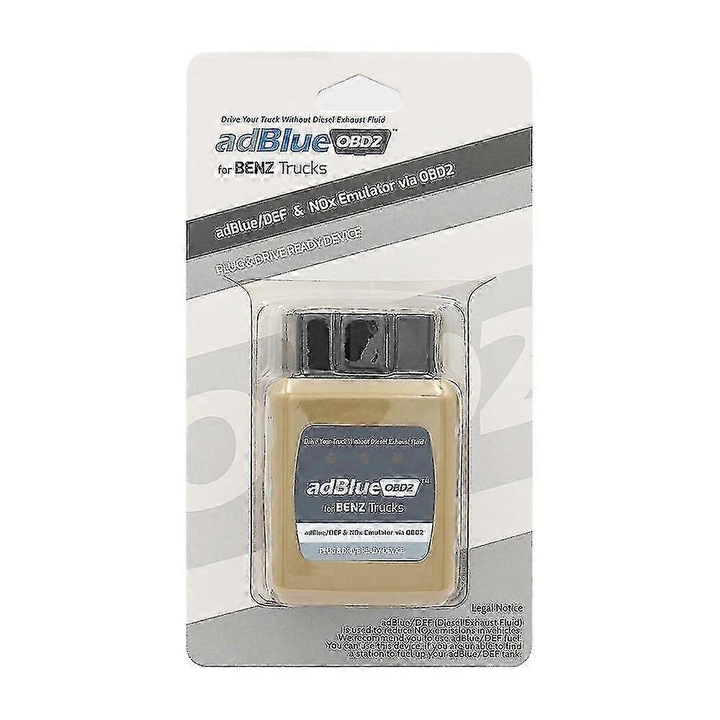 AdBlueOBD2 eszköz teherautókhoz, Plug & Drive, EURO 4/5/6 kompatibilis, 1 db-os készlet