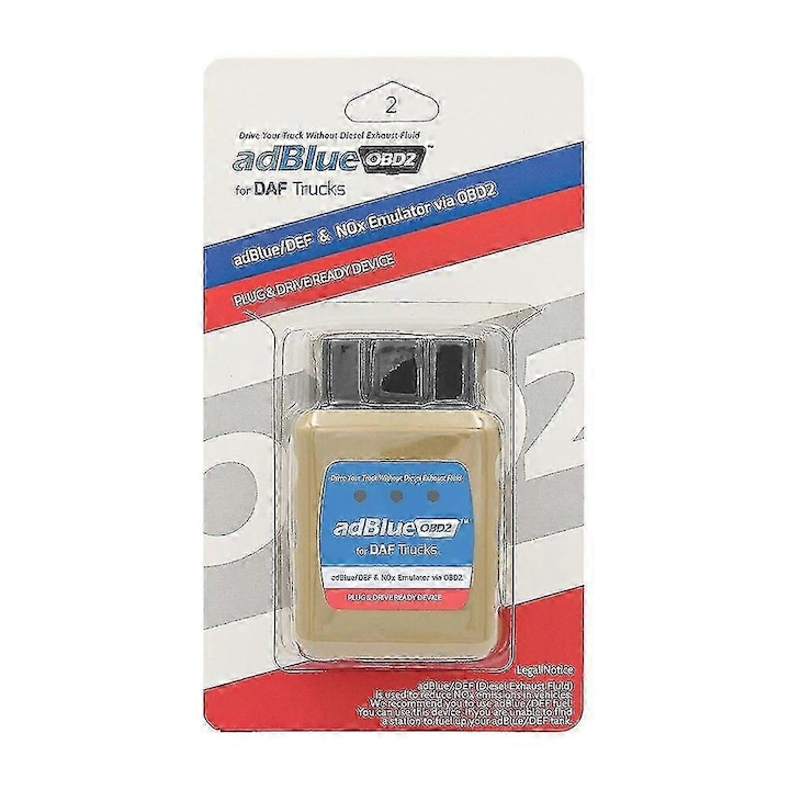 AdBlueOBD2 eszköz teherautókhoz, Plug & Drive, EURO 4/5/6 kompatibilis, 1 db-os készlet
