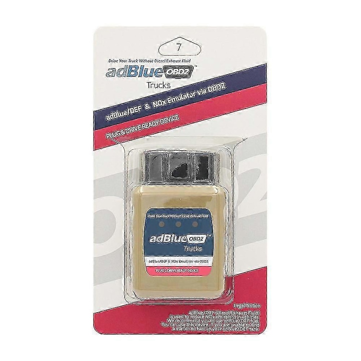 AdBlueOBD2 eszköz teherautókhoz, Plug & Drive, EURO 4/5/6 kompatibilis, 1 db-os készlet