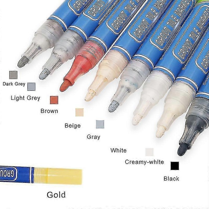 Stilou de rosturi impermeabil pentru bucatarie, dus, baie - Restaureaza si revitalizeaza rapid faianta, alb cremos