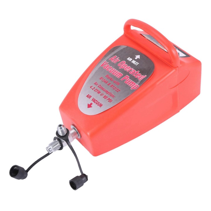 Pompa de vid pneumatica pentru sistem AC, rosu, 17.5x10x8cm