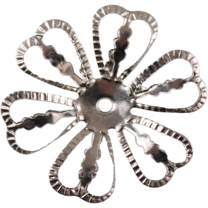 Fém díszítőelem, virág 2, 8 cm, 10 db/csomag