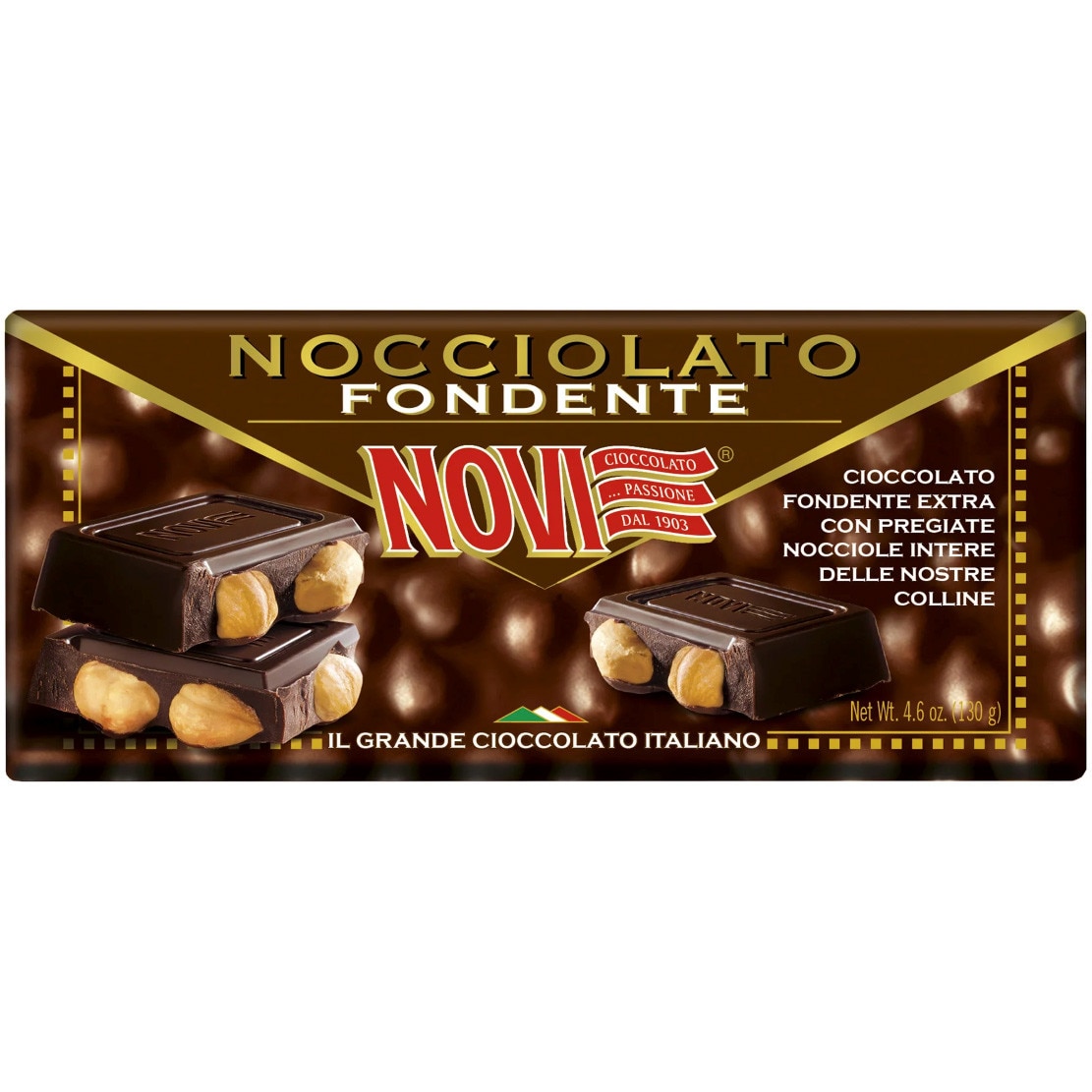 Ciocolata extra neagra cu alune intregi 130 g