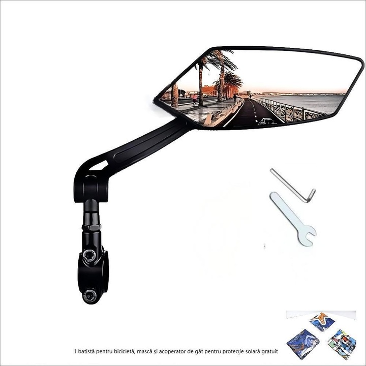 Kerékpár visszapillantó tükör, visszapillantó tükör, 360°-ban forgatható kerékpár visszapillantó tükör, állítható visszapillantó tükör, elektromos robogókhoz, motorkerékpárokhoz