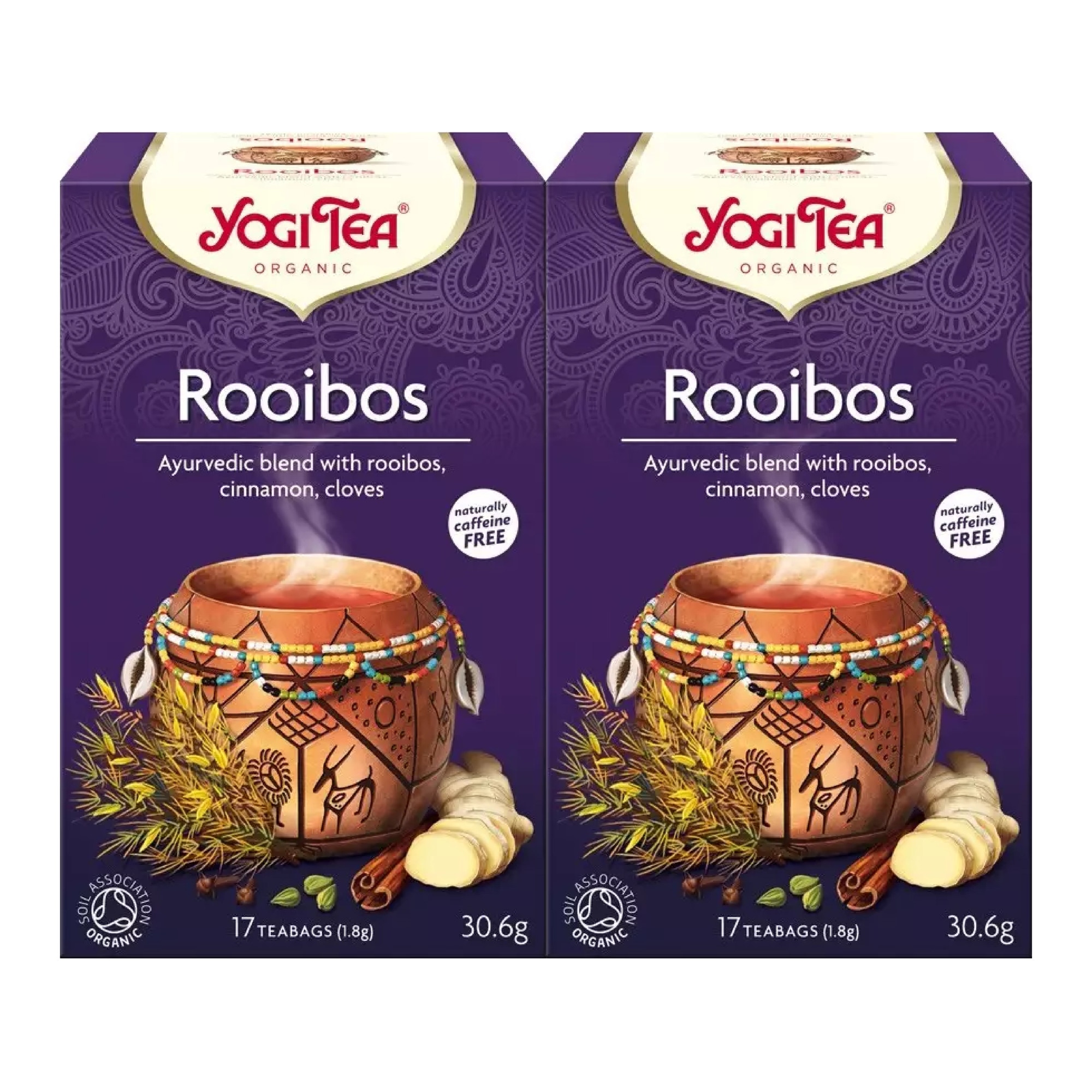 Set 2 x Ceai bio Rooibos, Yogi Tea, 17 plicuri, 30.6 g