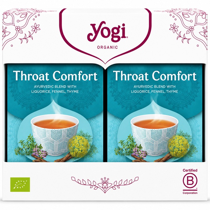 Yogi Tea 2x Bio Thorat Comfort tea készlet, 17 tasak, 32.3 g