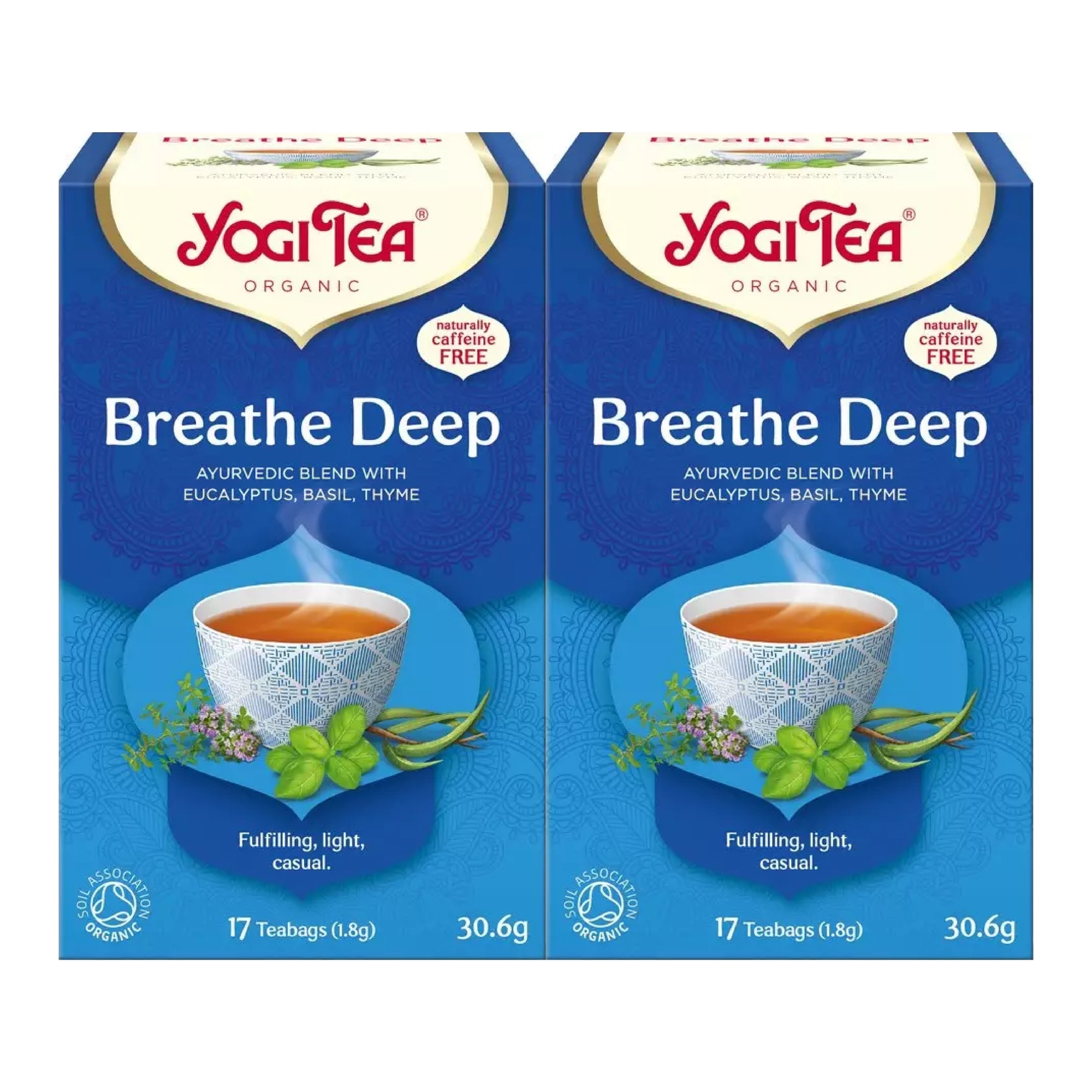 Set 2 x Ceai bio Respiratie Profunda,Yogi Tea, 17 plicuri, 30.6 g