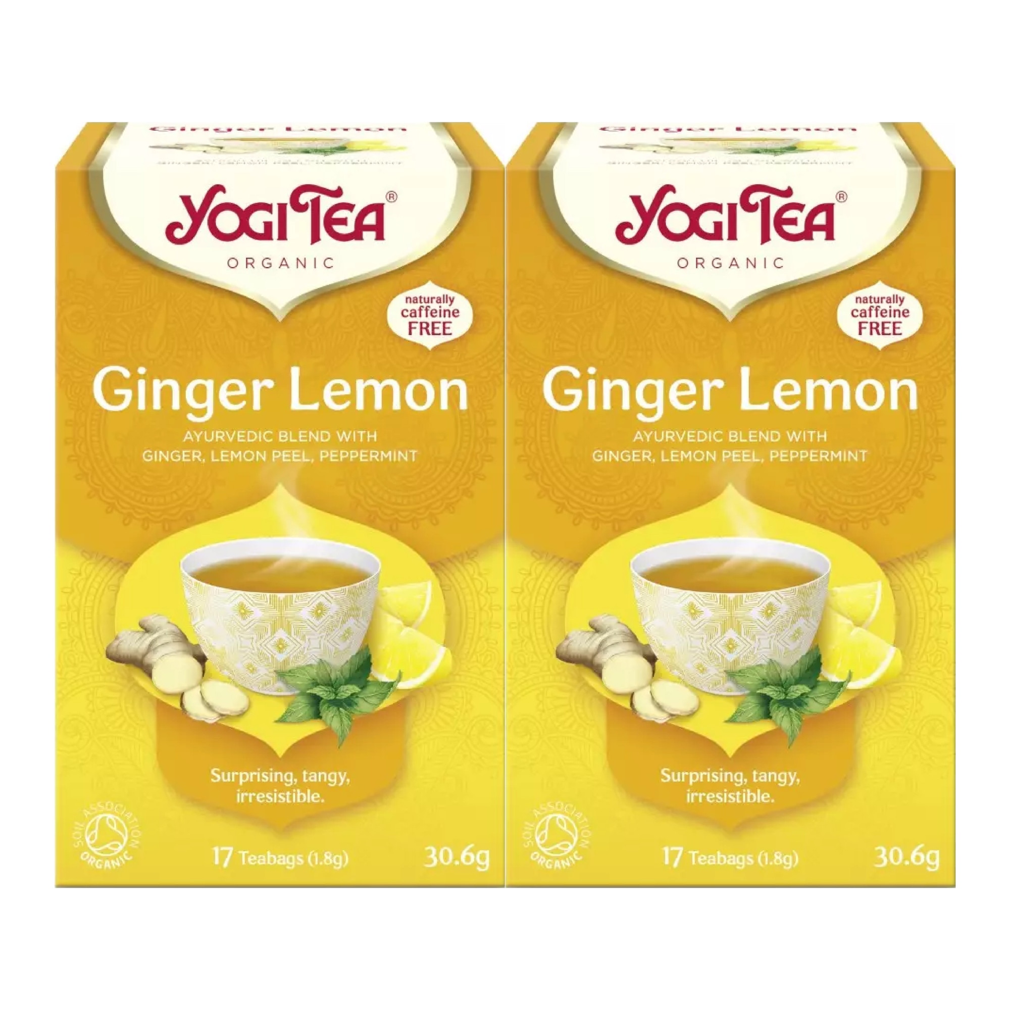 Set 2 x Ceai bio Ghimbir si Lamaie,Yogi Tea, 17 plicuri, 30.6 g