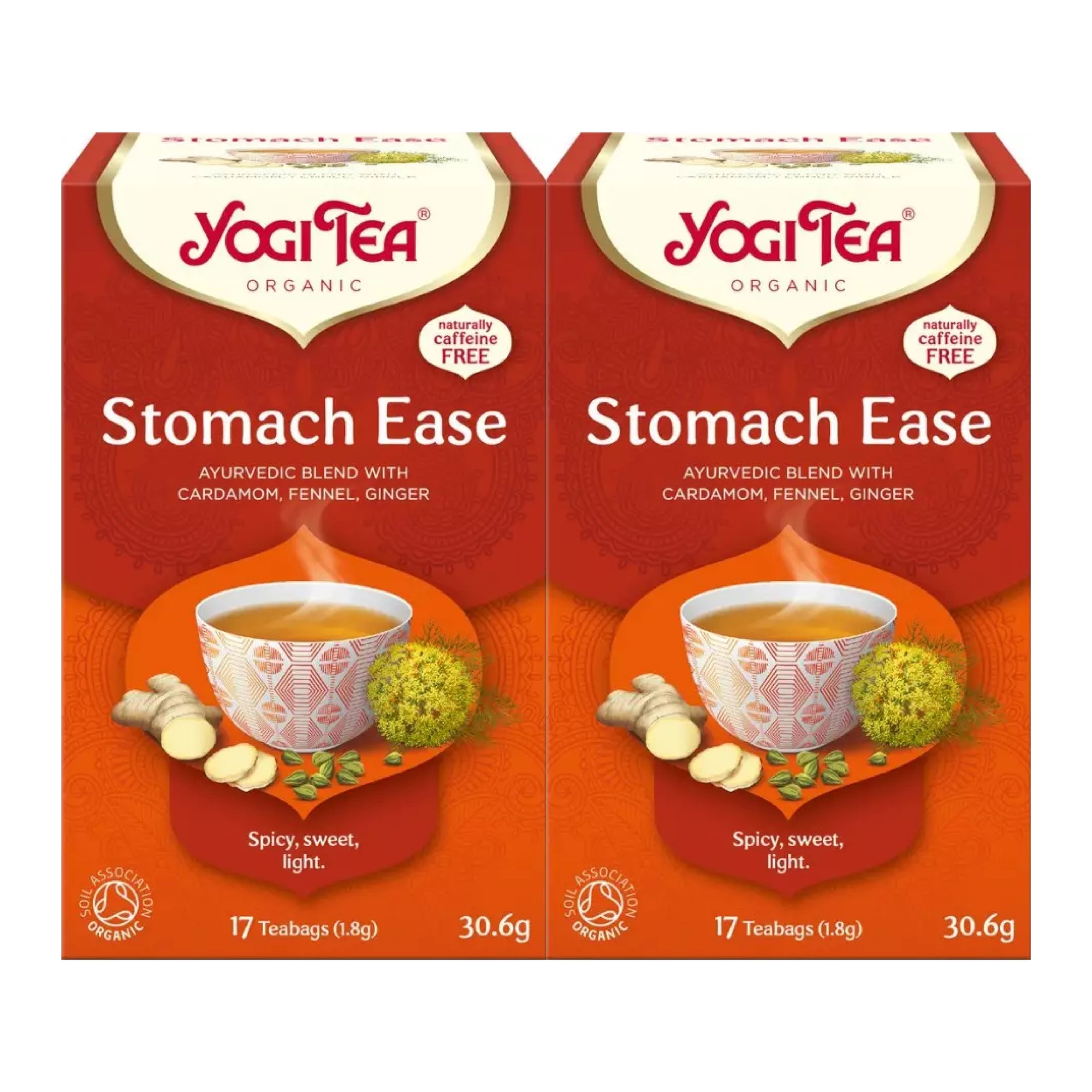Set 2 x Ceai bio Digestiv, Yogi Tea, 17 plicuri, 30.6 g
