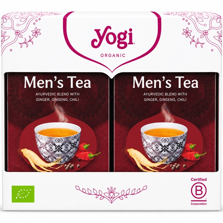 Set 2 x Ceai bio pentru Barbati, Yogi Tea, 17 plicuri, 30.6 g