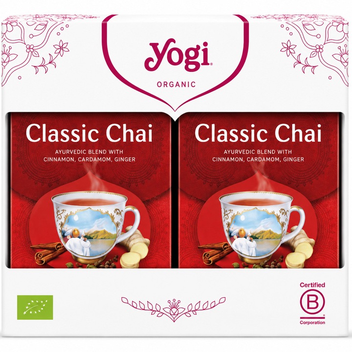 Yogi Tea 2x Bio Classic tea készlet, 17 tasak, 37.4 g