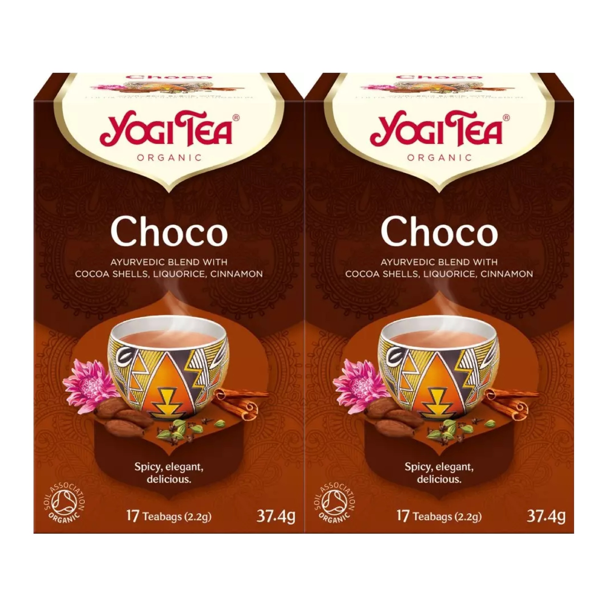 Set 2 x Ceai bio Choco, Yogi Tea, 17 plicuri, 37.4 g