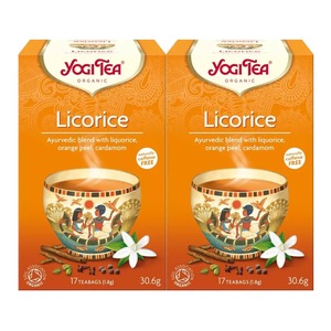 Set 2 x Ceai bio Lemn Dulce, Yogi Tea, 17 plicuri, 30.6 g
