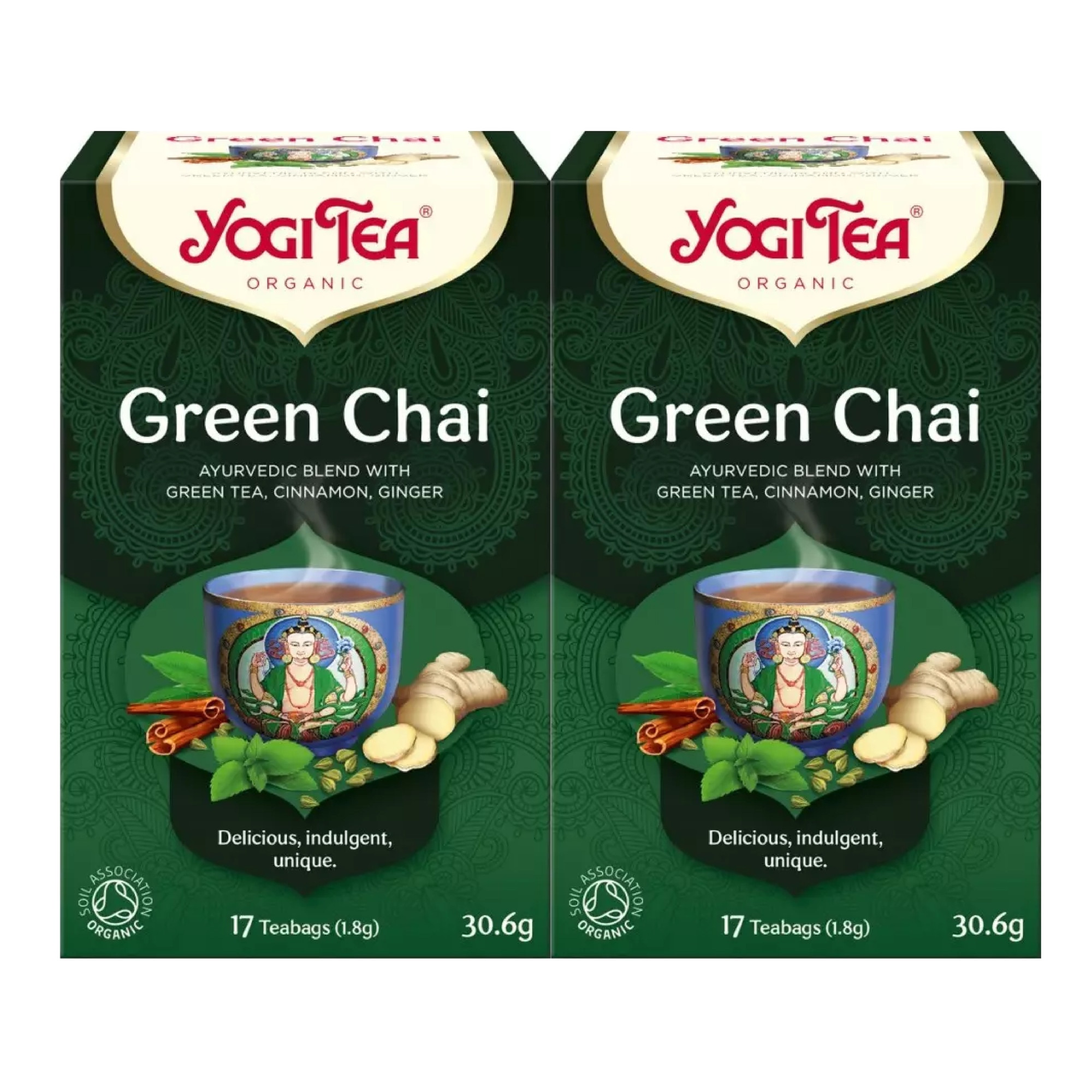 Set 2 x Ceai bio Verde, Yogi Tea, 17 plicuri, 30.6 g