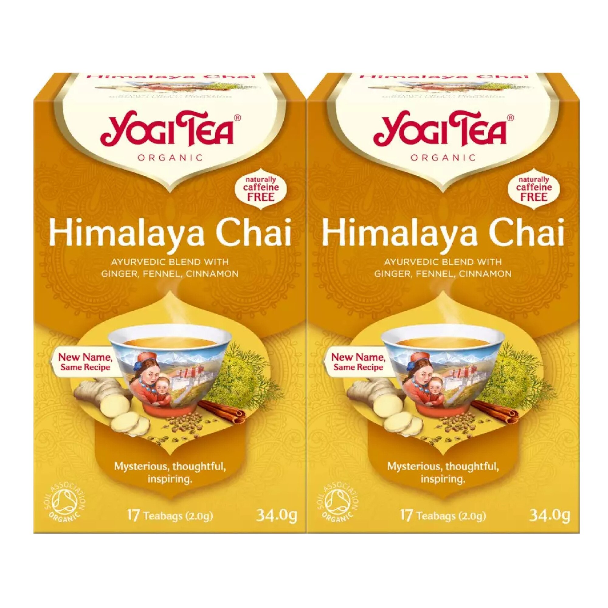 Set 2 x Ceai bio Himalaya, Yogi Tea, 17 plicuri, 34 g