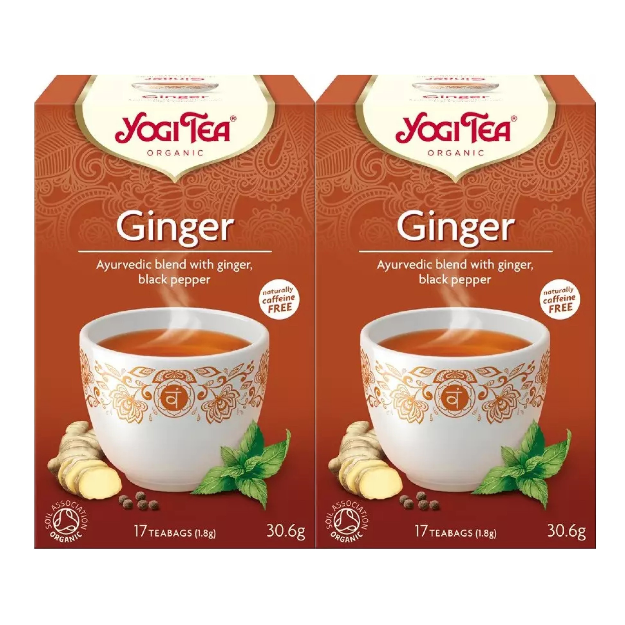 Set 2 x Ceai bio de Ghimbir, Yogi Tea, 17 plicuri, 30.6 g