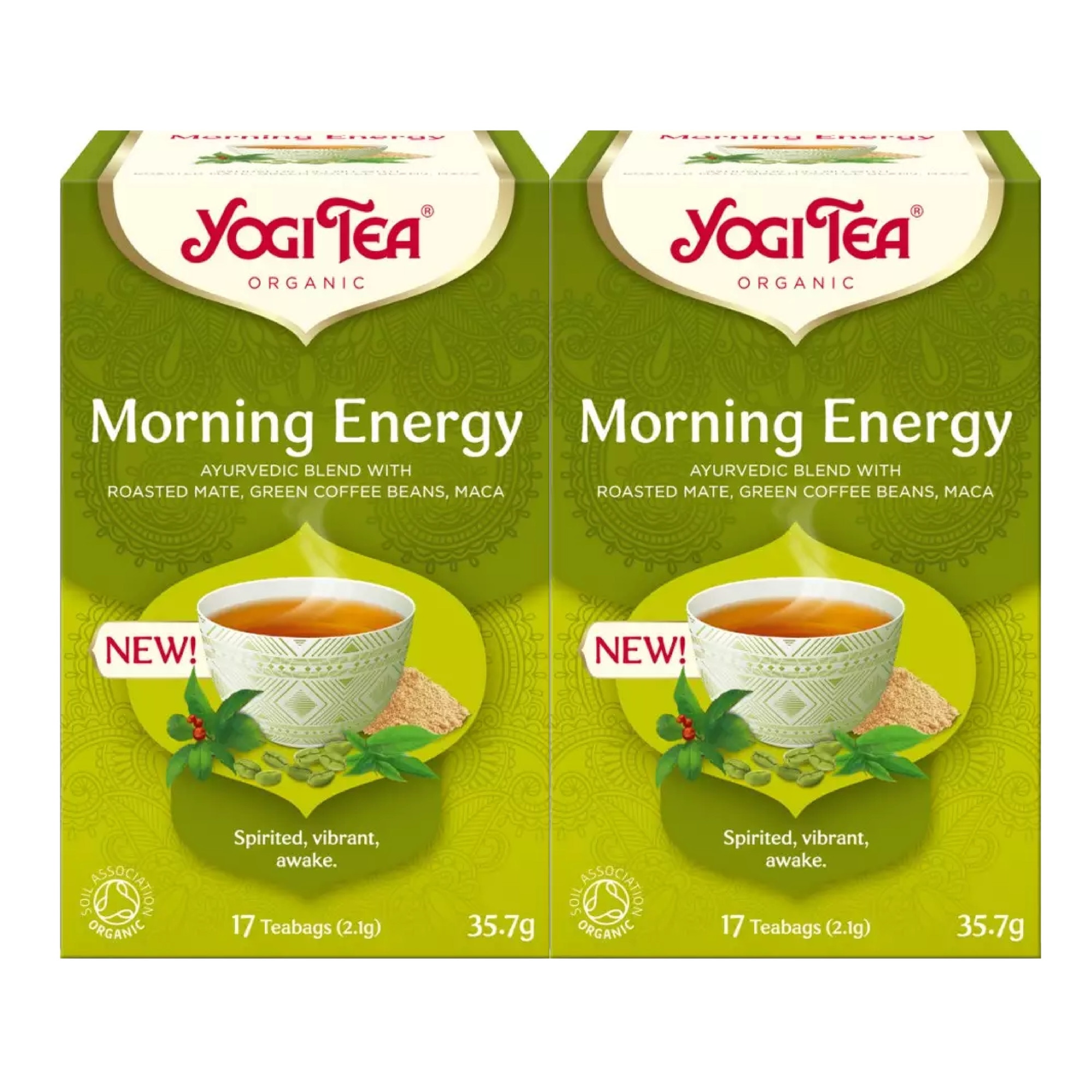Set 2 x Ceai bio Morning Energy,Yogi Tea, 17 plicuri, 35.7 g