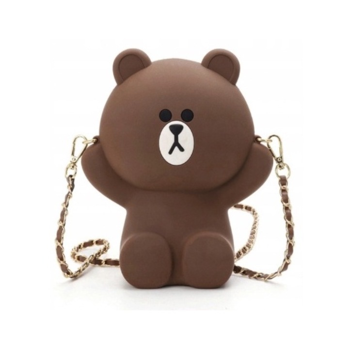 Geanta, ursulet, urs, maro, cauciuc