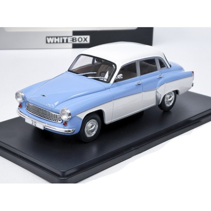 Wartburg 312 modellautó kék/fehér 1965 - 1/24 Whitebox