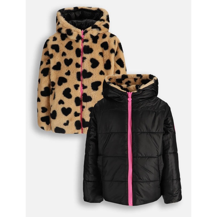 Jacheta reversibila Coccodrillo ZC5152502OGK-022, blana artificiala/poliester, multicolor