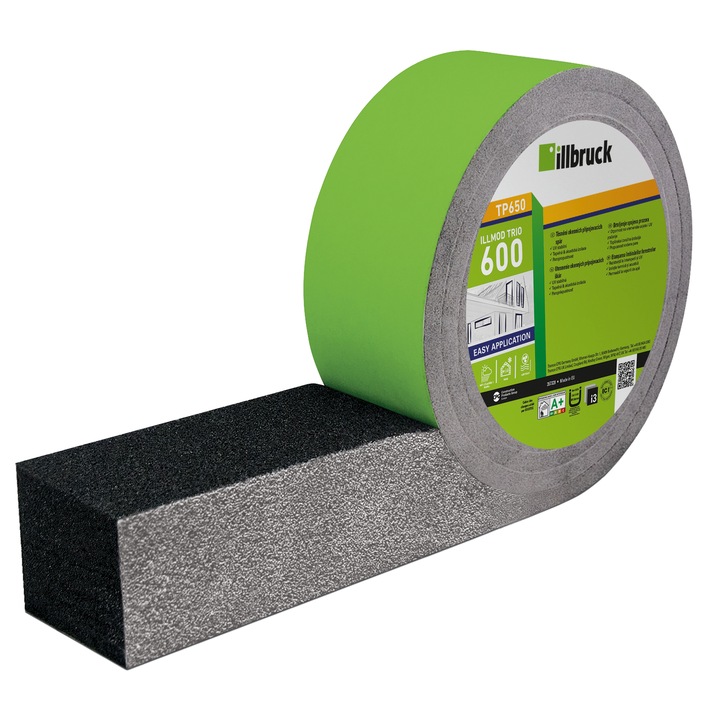 Banda Etansare Ferestre si Usi multifunctionala, Illbruck TP650 Trio, Precomprimata, Etansare 3 in 1, Latime 77 mm, Interval etansare 7-15 mm, Rola 6 m